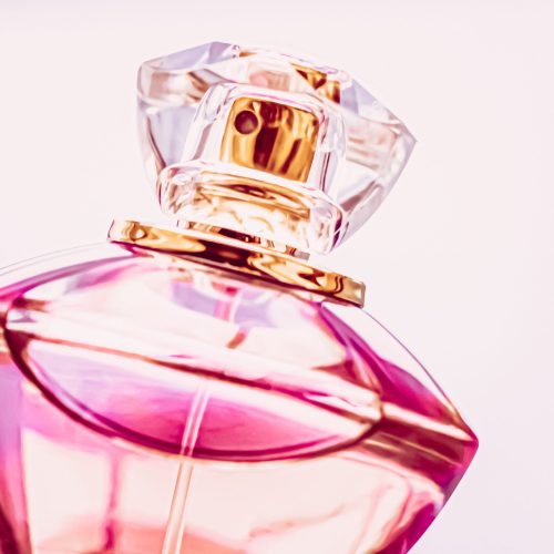 Womens perfume, pink cologne bottle as vintage fragrance, eau de parfum as holiday gift, luxury perfumery brand present.